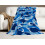 Light Blue Camo Flannel Throw Blanket 60x80 in 3