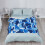 Light Blue Camo Flannel Throw Blanket 60x80 in 4