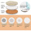 Marble Ceramic Drink Coasters with Holder (6 Pack) 2