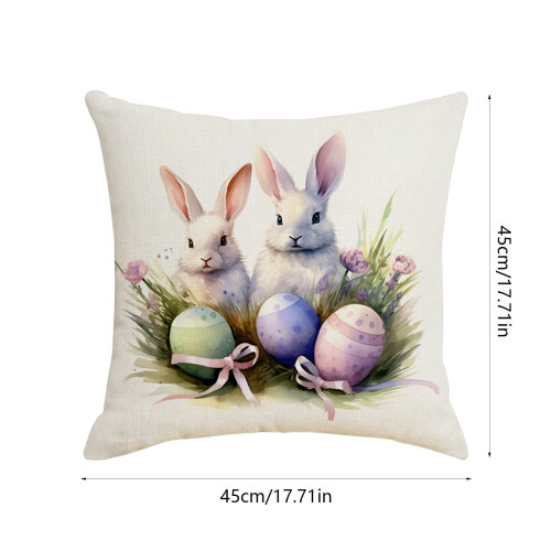 Easter Linen Pillowcase 45x45 cm 2
