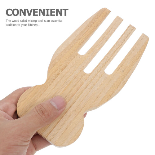 Pinces à salade en bois 18 cm 2