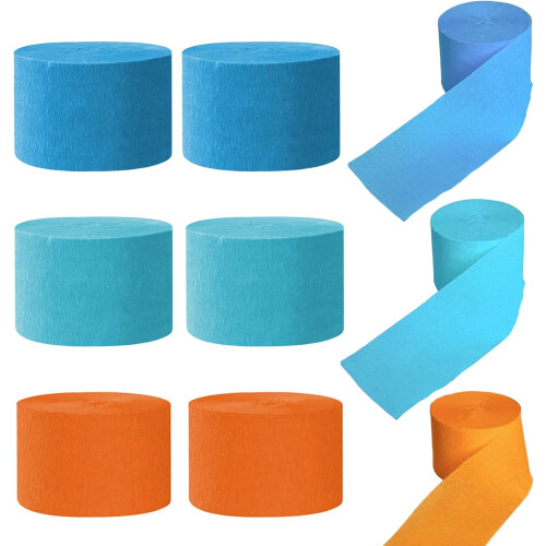 6-Pack Assorted Crepe Paper Streamers 1