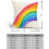Fodere per cuscini arcobaleno, set da 2 (50x50 cm) 4