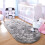 Fluffig oval tie-dye-matta 75 x 150 cm 4