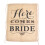 Burlap Wedding Direction Sign 'Here Comes' Banner 50 cm 4