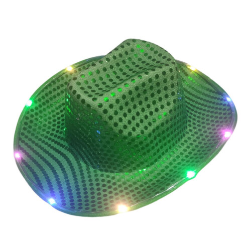 LED Wool Felt Cowboy Hat Retro Western Style 1