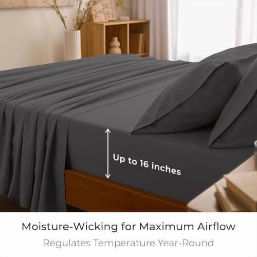 Microfiber Queen Sheet Set 4-Piece Deep Pocket 2