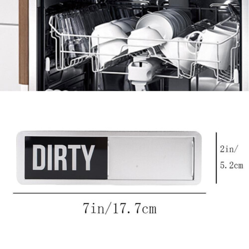 Dishwasher Magnet Sign – Rustic Wood Design, Black 1