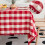 Buffalo Plaid Tablecloth Rectangular 60x84 in Red White 3