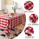 Buffalo Plaid Tablecloth Rectangular 60x84 in Red White 4