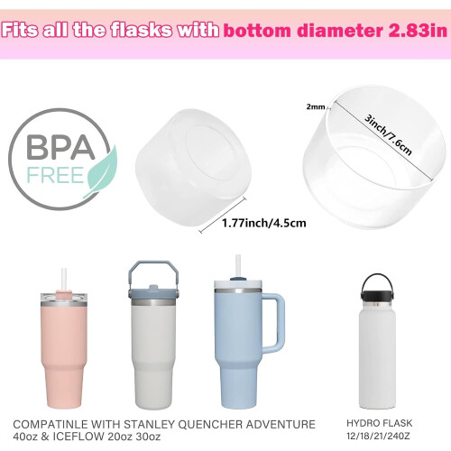 Cappuccio in silicone per Stanley Quencher da 40 oz e IceFlow da 20/30 oz 2
