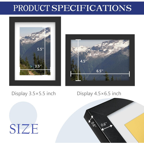 Vit träram 8,5x11 med HD-härdat glas 1
