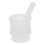 Mortier et pilon blancs en polypropylène pour usage domestique (1 ensemble) 4