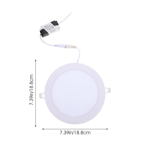 White Ultra-Thin Recessed LED Downlight 18.8 cm 1