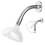 Adjustable Stainless Steel Shower Head Extension Arm with 4
