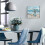 Blue Beach Canvas Wall Art Print 34x34 5