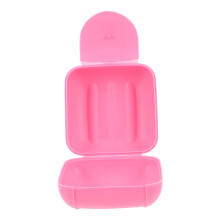 Caixa de plástico rosa para guardar copo menstrual