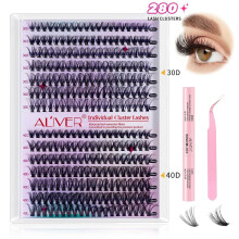 KUTGY DIY Wimpernverlängerungsset – 240 flauschige Wimpernbüschel