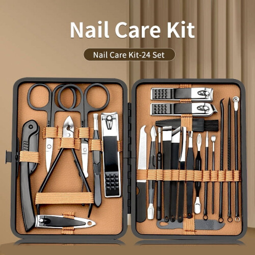 Ensemble de manucure en acier inoxydable, coupe-ongles 7 pièces
