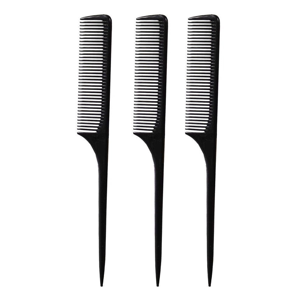 Rat Tail Comb Set Wide Tooth for Coarse Hair 3 Pc
