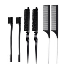 6-delige set haarstylingkam en -borstel