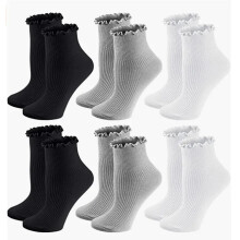 Damen-Baumwoll-Knöchelsocken, 6er-Pack