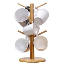 Soporte de bambú para tazas (6 tazas)