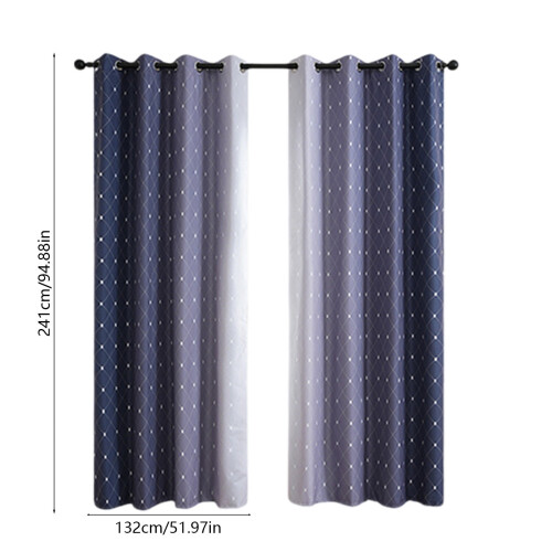 Blackout Curtains Set of 2 94 in Light Blue Gradient 1