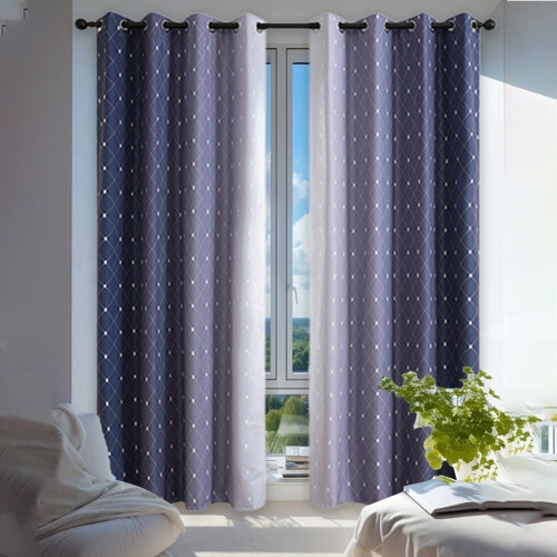 Blackout Curtains Set of 2 94 in Light Blue Gradient 2