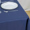 Navy Blue Square Polyester Tablecloth 54 in 5