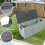 75-Gallonen-Gartenbox mit Rollen, Grau 5