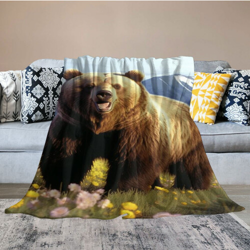 Brown Bear Blanket Flannel 150x200cm 2