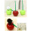 Scopa per WC a forma di ciliegia con supporto e manico lungo, colore verde. 5