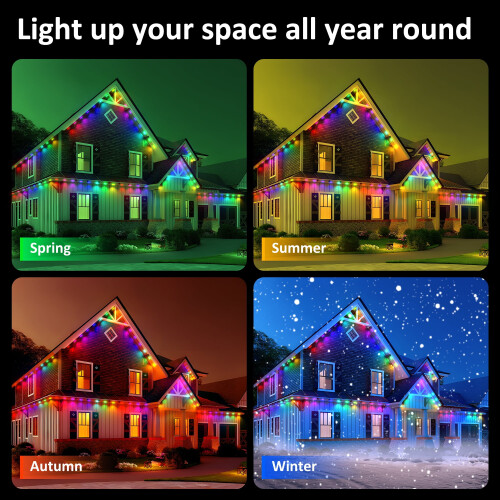 DAYETTER Εξωτερικά φώτα RGB για μαρκίζες 50FT IP67 2
