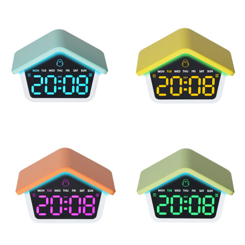 Digital Alarm Clock LED Digital Clock Electric Desk Clock-Green 1