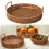 Stylish Wicker Pattern Snacks Container With Sturdy Handles-2 3