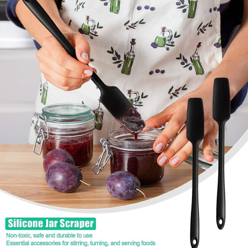 Silicone Jar Spatula, Heat-Resistant & Tilted Handle 2
