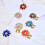 Beautiful Handmade Clothing Button Featuring Floral Designs-red 5
