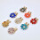 Beautiful Handmade Clothing Button Featuring Floral Designs-red 6