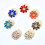 Beautiful Handmade Clothing Button Featuring Floral Designs-red 7