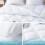 Cal King Comforter Set Quilted Down Alternative 3 pcs White 3