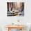 Winter Snow River Forest Canvas Wall Art 3