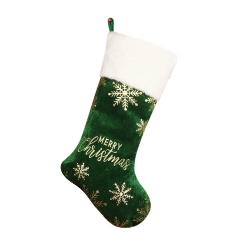 Personalised Needlepoint Christmas Stocking, Green 1