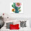 Cactus Flower Folk Art Canvas Print 5