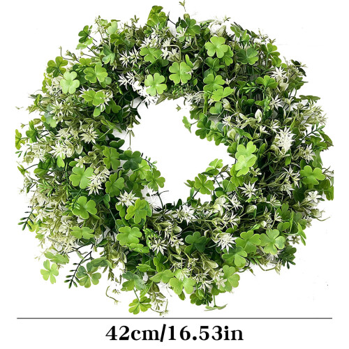 St. Patrick's Day Shamrock Wreath 15.75 in 1
