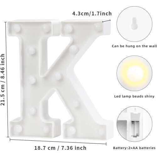 LED-Leuchtbuchstaben AZ, Warmweiß 1