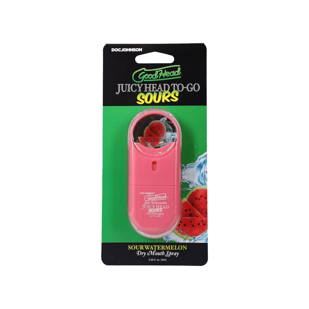 Doc Johnson Good Head Juicy Head Dry Mouth Spray To-Go Sour Watermelon 0.3Oz