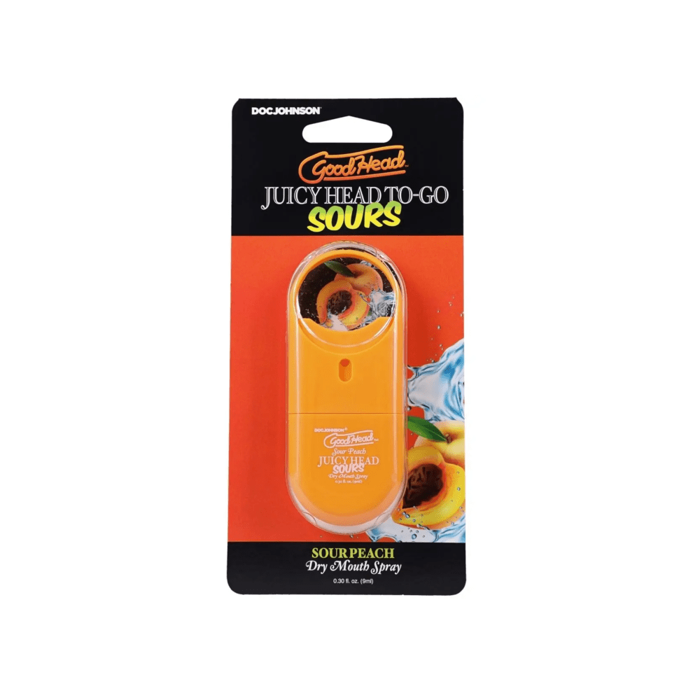 Doc Johnson Good Head Juicy Head Dry Mouth Spray To-Go Sour Peach 0.3Oz