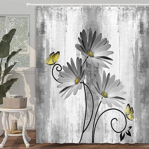 Duschdraperi i polyester med krokar, 180x180 cm 1