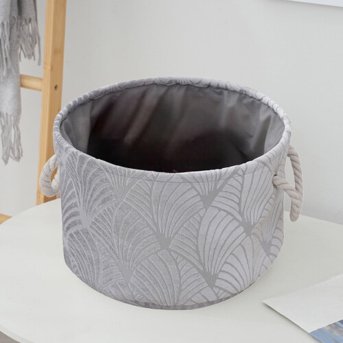 Foldable Laundry Basket with Handles – Grey, 33x33x20.5cm 2